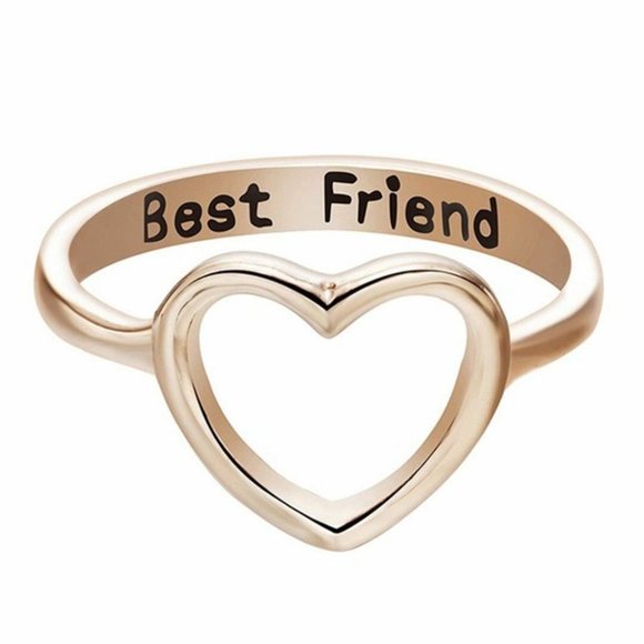 Love Heart Rings Best Friend Ring - Picture 2 of 6